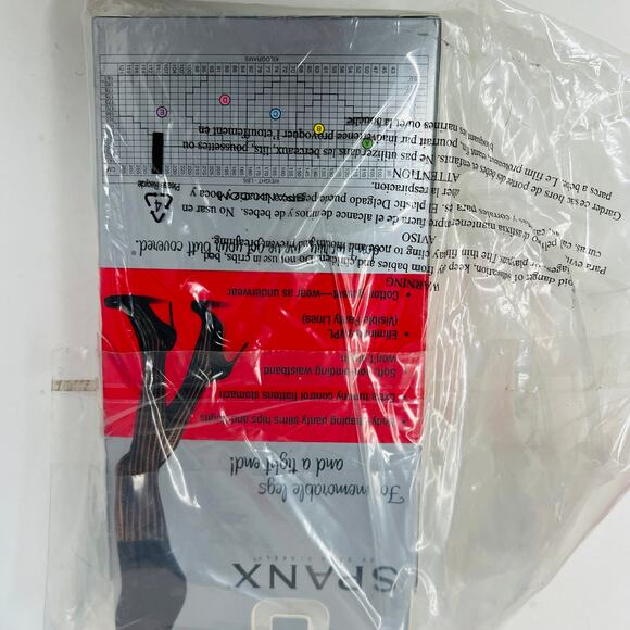 NEW! Spanx Tight End Tights Uptown Tuxedo Stripe Black - A - Picture 2 of 3